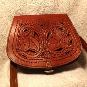 Genuine Leather hand tooled Shoulder bag
